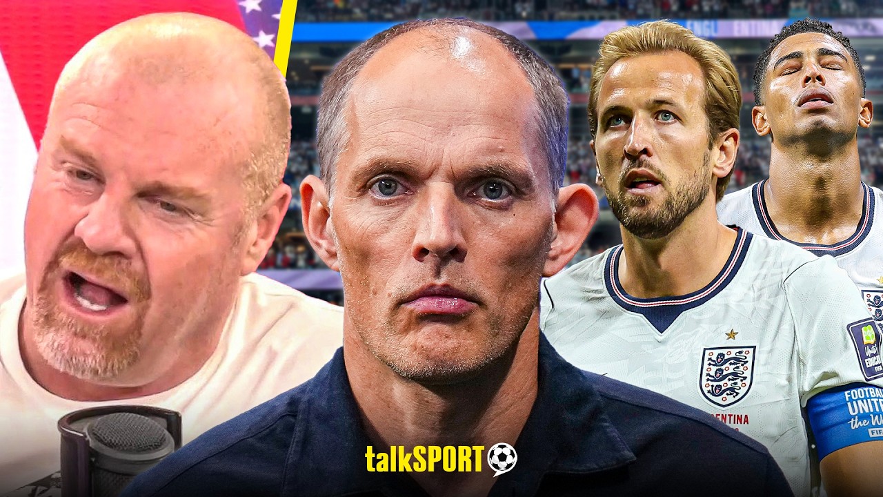 "I DON'T AGREE!" Sean Dyche RUBBISHES Thomas Tuchel's England DNA EXCUSE after World Cup FAILURE! background