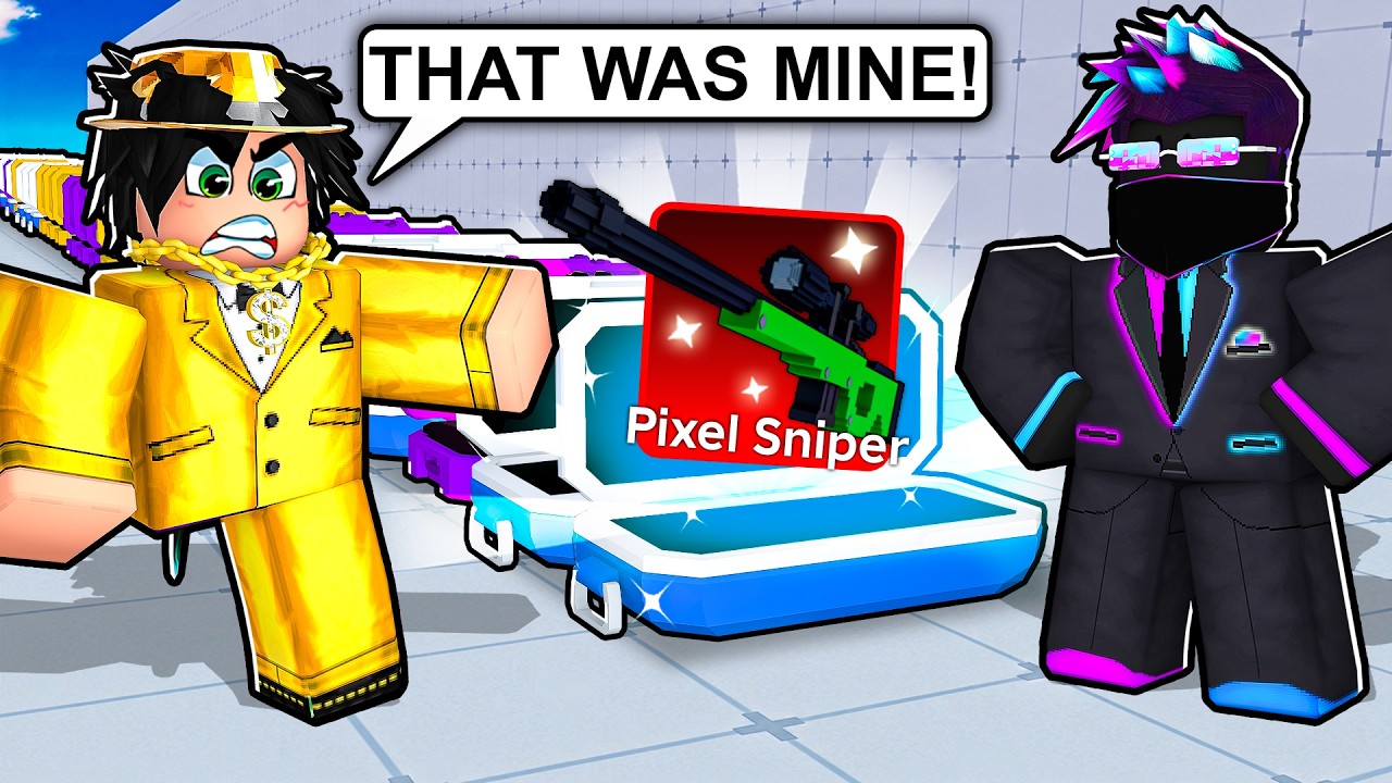 I scammed THE RICHEST SCAMMER in Roblox Rivals! background