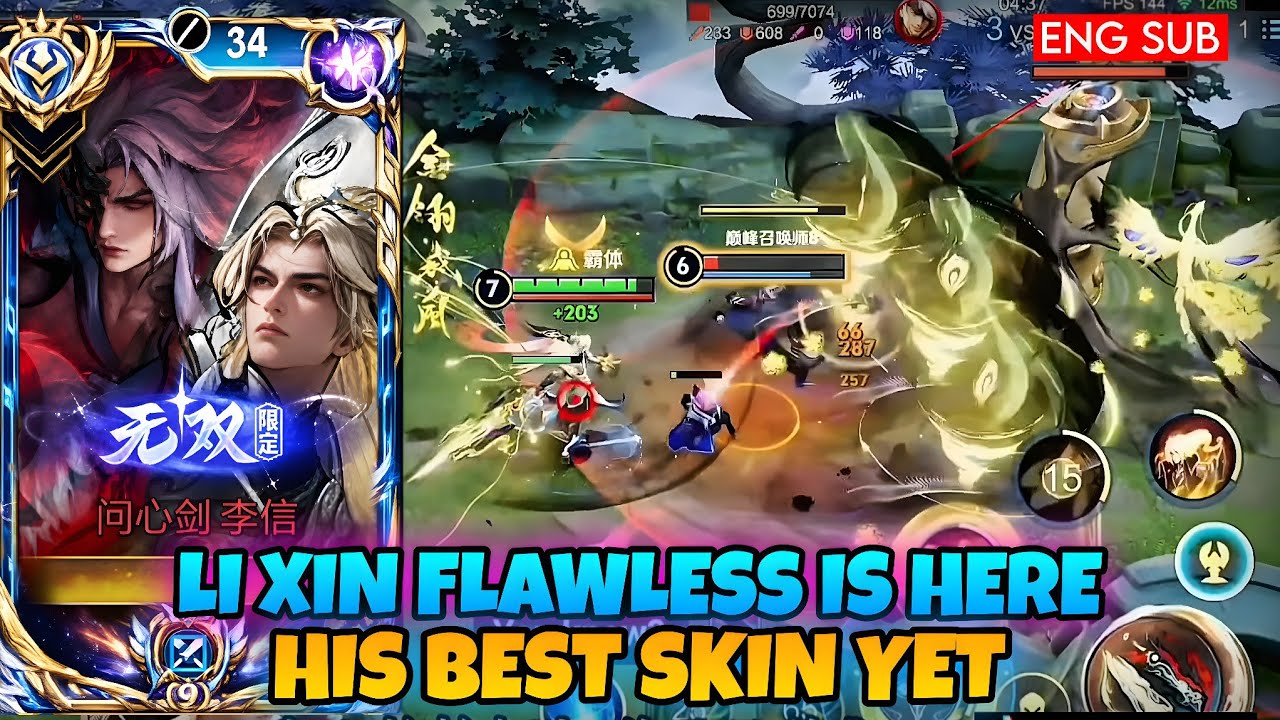 FINALLY NEW LI XIN FLAWLESS SKIN HERE 🤩🔥 THESE EFFECTS ARE ABSOLUTELY INSANE | HONOR OF KINGS background