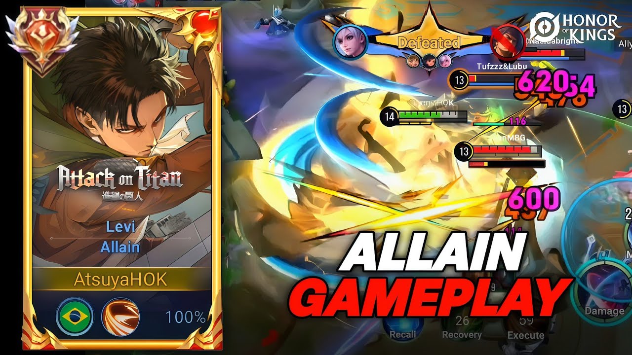 Allain High Elo Gameplay With Best Build - Best Build Allain - Honor Of Kings background