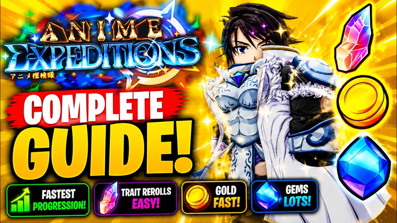 Anime Expeditions COMPLETE BEGINNER GUIDE! Fastest Progression, Best Units & Easy Gems background