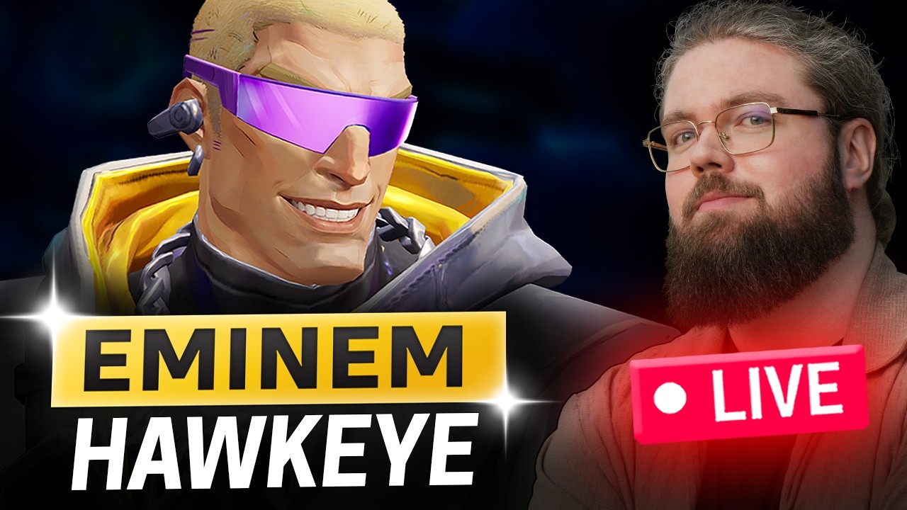Lore-accurate Ragebait with Eminem Hawkeye (Slim Eye) | Season 9 Marvel Rivals background