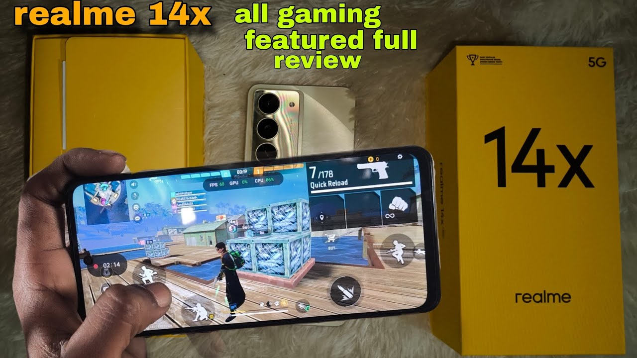 Realme 14x All Gaming Featured Full Review! Testing Free Fire Maxx High Graphics background