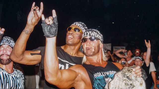 FULL MATCH: Lex Luger & The Giant vs. Dennis Rodman & Hollywood Hogan: WCW Bash at the Beach 1997 background