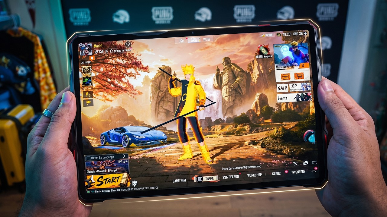 RED MAGIC ASTRA 2 GAMING TABLET - Naruto ULTRA HD GAMEPLAY - PUBG MOBILE backdrop