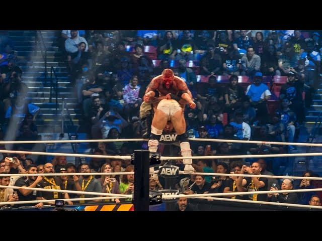 AEW Dynamite MJF vs Mark Briscoe for the AEW World Heavyweight Championship with Kenny Omega promo background
