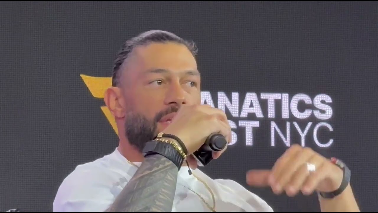 Roman Reigns talks Seth Rollins, Oba Femi and More during Fanatics Fest NYC 2026 backdrop