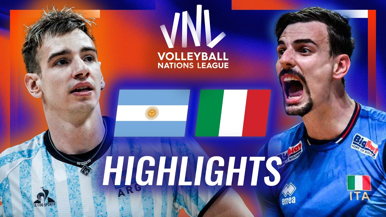 Argentina ๐ฆ๐ท vs. Italy ๐ฎ๐น - Highlights | Week 3 | Men's VNL 2026 background