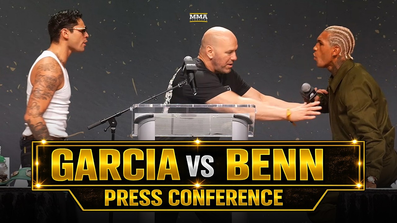 Ryan Garcia And Conor Benn SEPARATED At Zuffa Boxing Media Day | Garcia vs Benn | MMA Fighting background