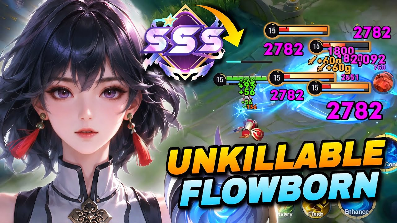 TOP 1 MAGE FLOWBORN IS UNKILLABLE WITH THIS HIGH DPS DAMAGE BUILD IN MID LANE! | HONOR OF KINGS background