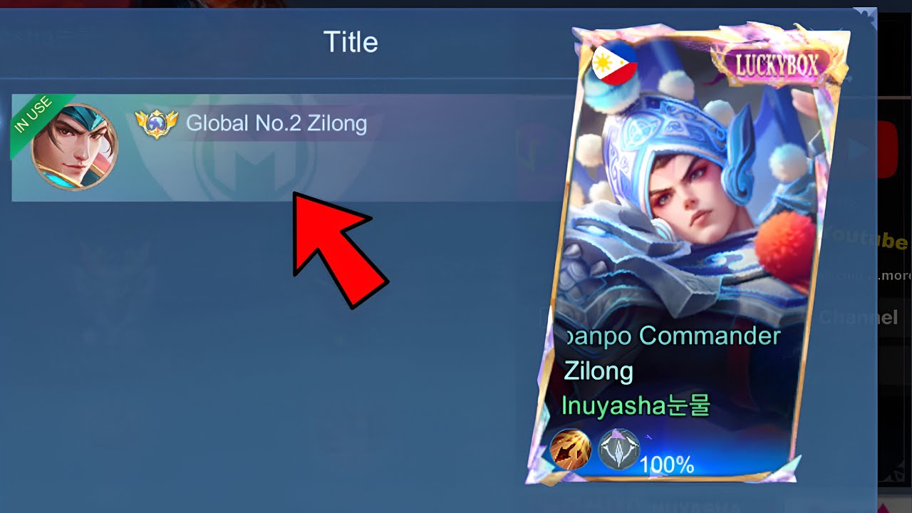 I’M OFFICIALLY GLOBAL NO.2 ZILONG! 👑 backdrop