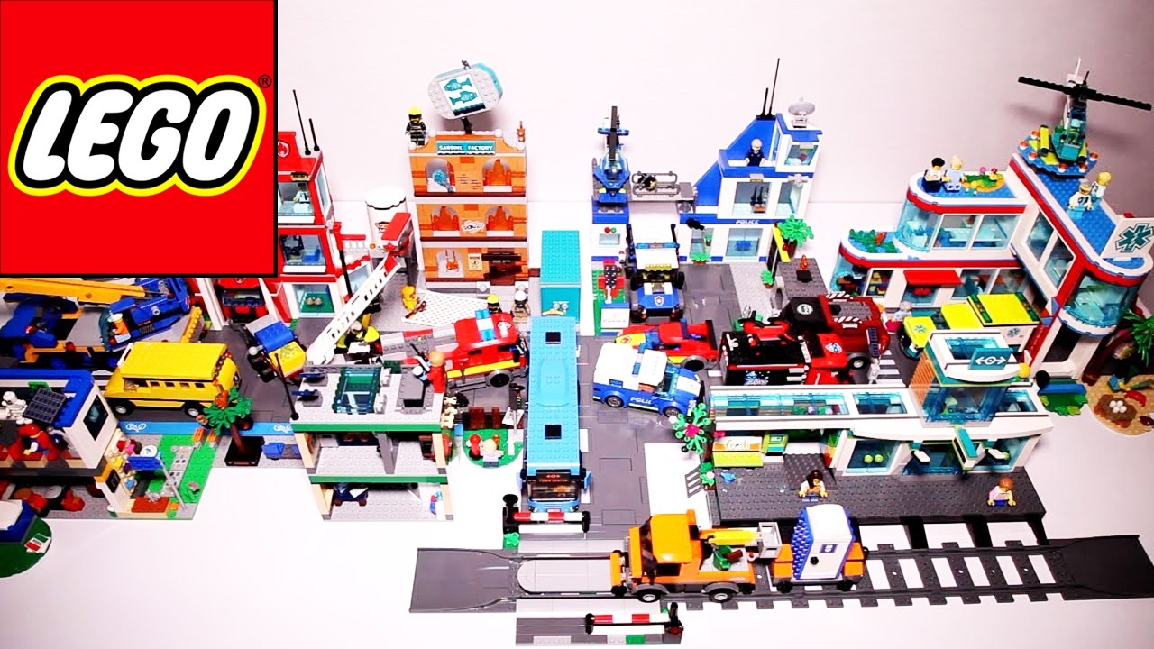 Lego City Road Plate Compilation Speed Build backdrop