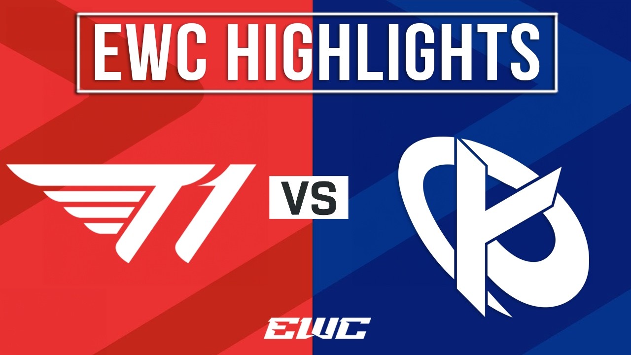 T1 vs KC Highlights ALL GAMES | EWC 2026 Semifinals | T1 vs Karmine Corp background