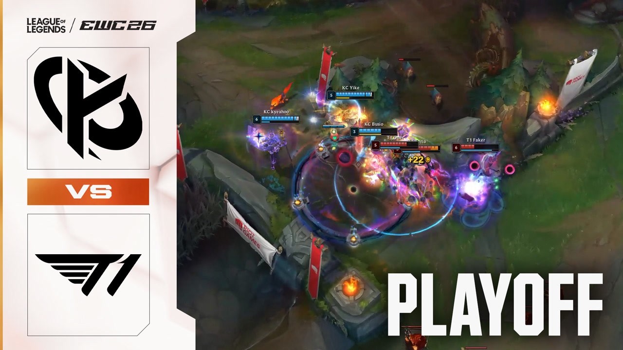 T1 vs Karmine Corp | League of Legends at EWC 26 - Semifinal - HIGHLIGHTS background