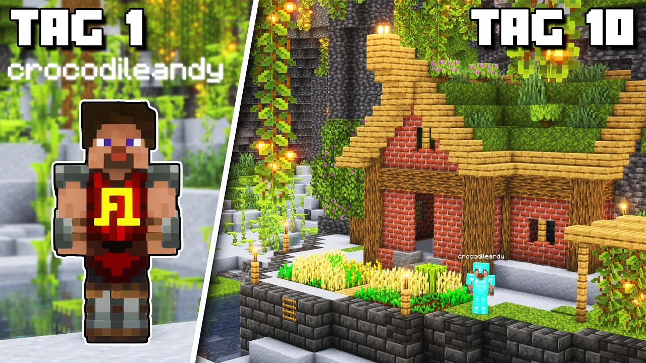 Ich habe 10 Tage Minecraft in einer LUSH CAVE gespielt! background