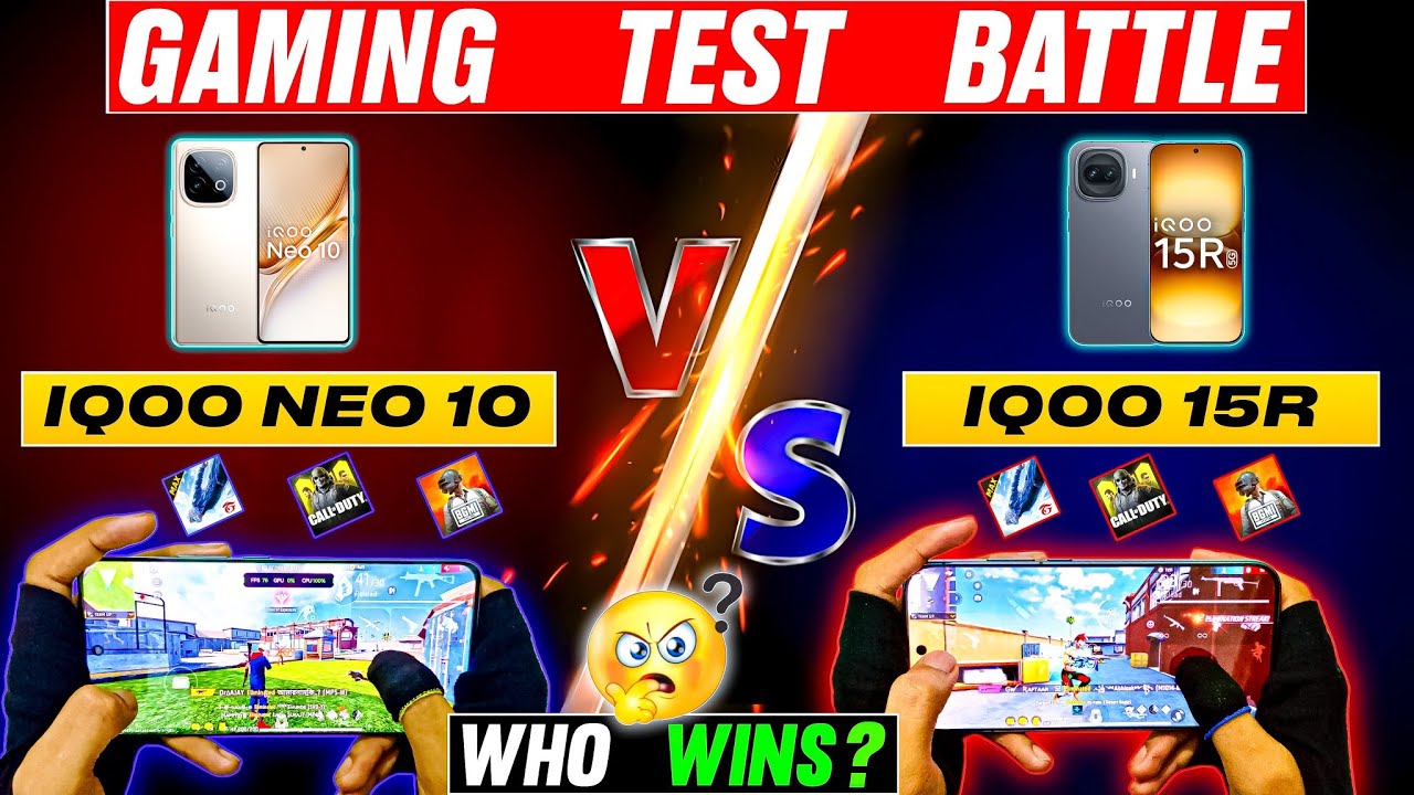 IQOO NEO 10 VS IQOO 15R ULTIMATE GAMING BATTLE ⚔️BGMI, FREE FIRE, FPS & HEATING TEST | MUST WATCH 😱 background