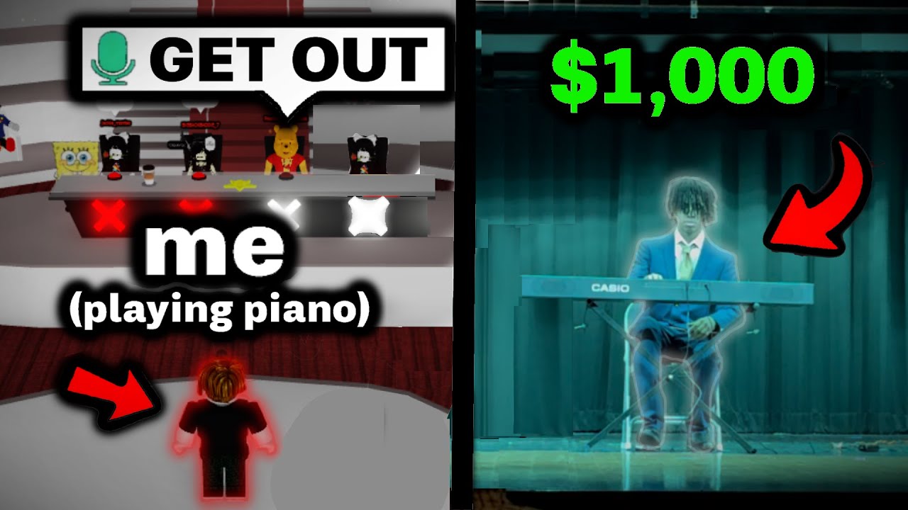 I Dominated a $1,000 IRL Talent Show... After Failing in Roblox backdrop