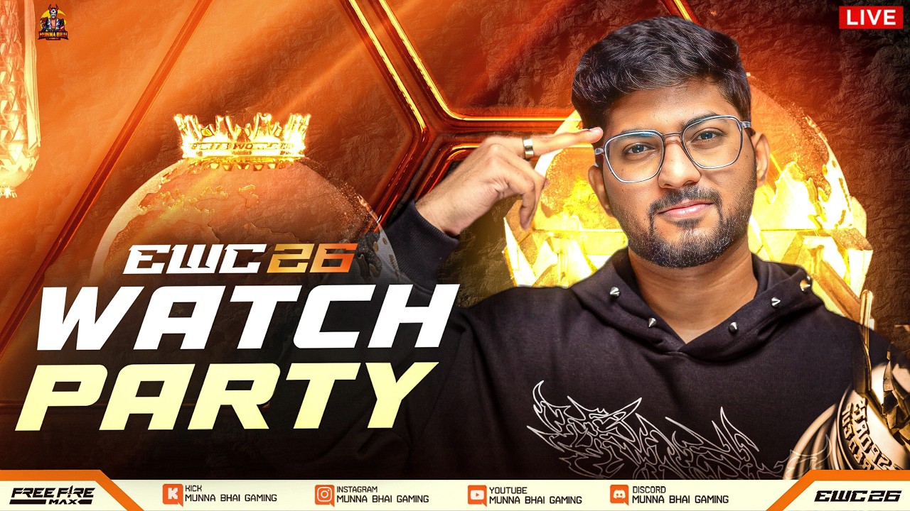 Free Fire World Cup Grand Finals 2026 - TELUGU WATCH PARTY 🍿 - FreeFire Telugu Live - #INDOP #MBG background