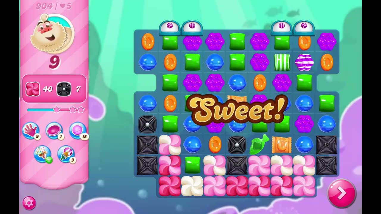 Candy Crush Saga Levels 904 To 910 backdrop
