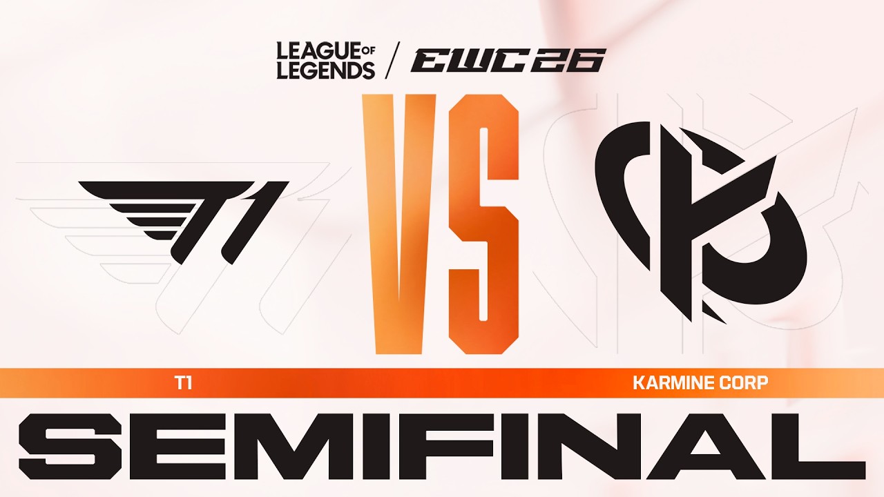 T1 vs Karmine Corp | League of Legends at EWC 26 - Semifinal - VOD background