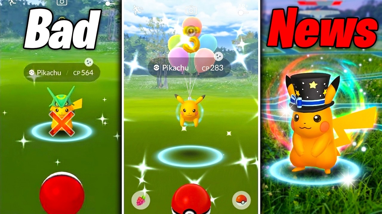 BAD NEWS ABOUT PART 3 OF THE COSTUMED PIKACHU EVENT! New Costumed Pikachu in the Wild background