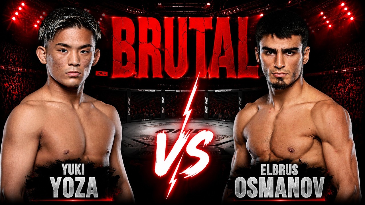 When Samurai Power Brutally Demolish Undefeated Russian Beast - Yuki Yoza vs Elbrus Osmanov background