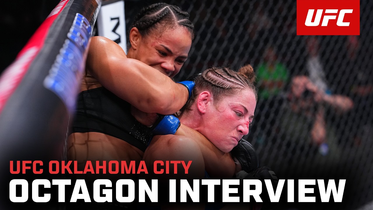 Dione Barbosa Octagon Interview | UFC Oklahoma City background