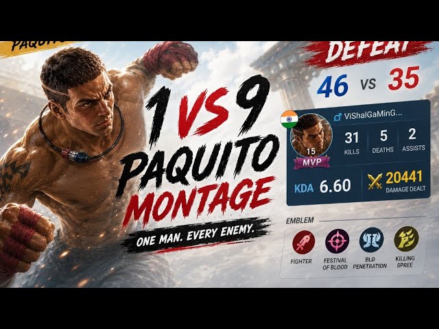 31 KILLS PAQUITO ЁЯШИ | 1v9 Carry... Still Lost! ЁЯТФ | MLBB Montage backdrop