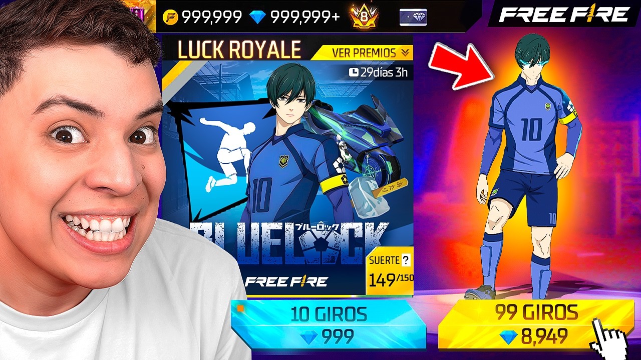 ¡SACANDO TODA LA COLABORACION DE FREE FIRE X BLUE LOCK * RIN ITOSHI * 💰🤑 CARISIMO!!! background