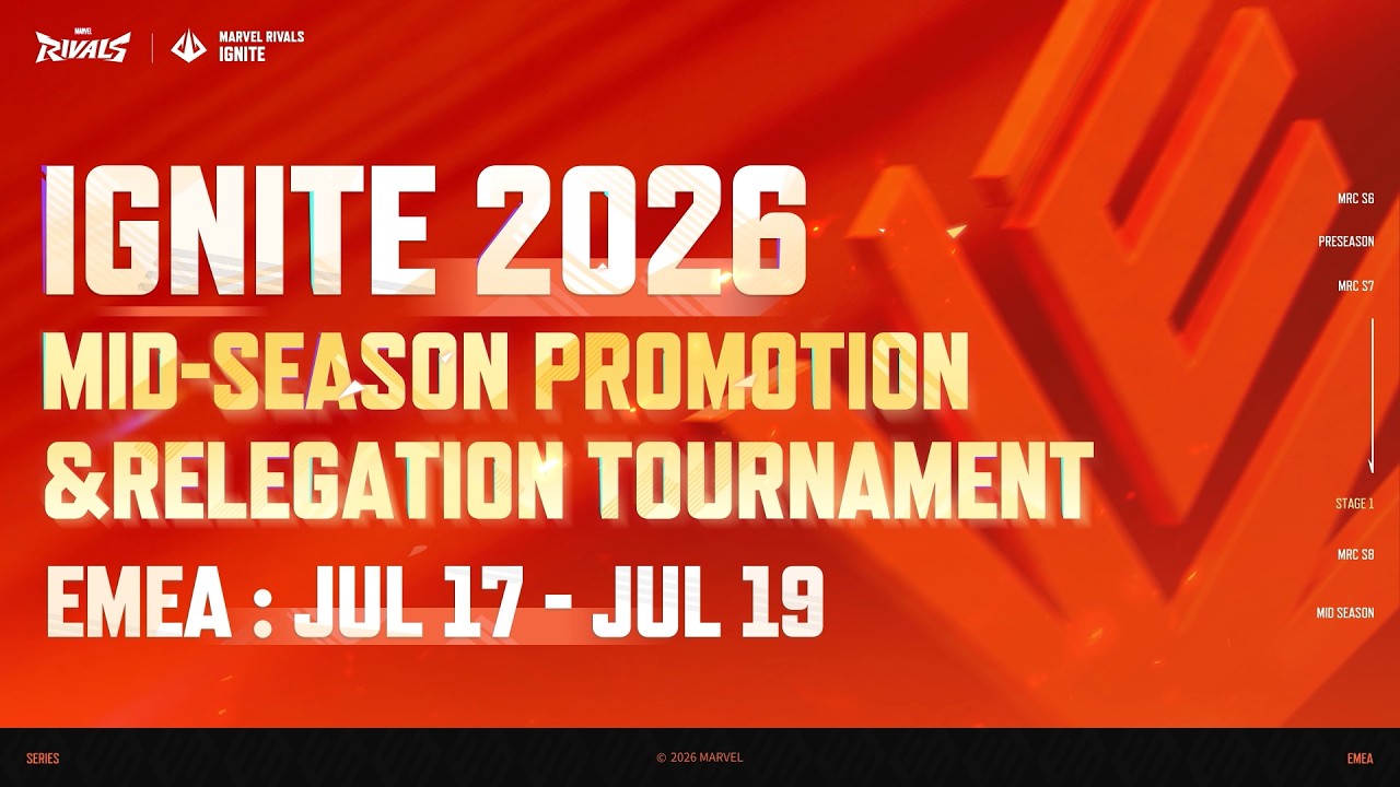 Marvel Rivals Ignite Mid-Season Qualifiers EMEA Region backdrop