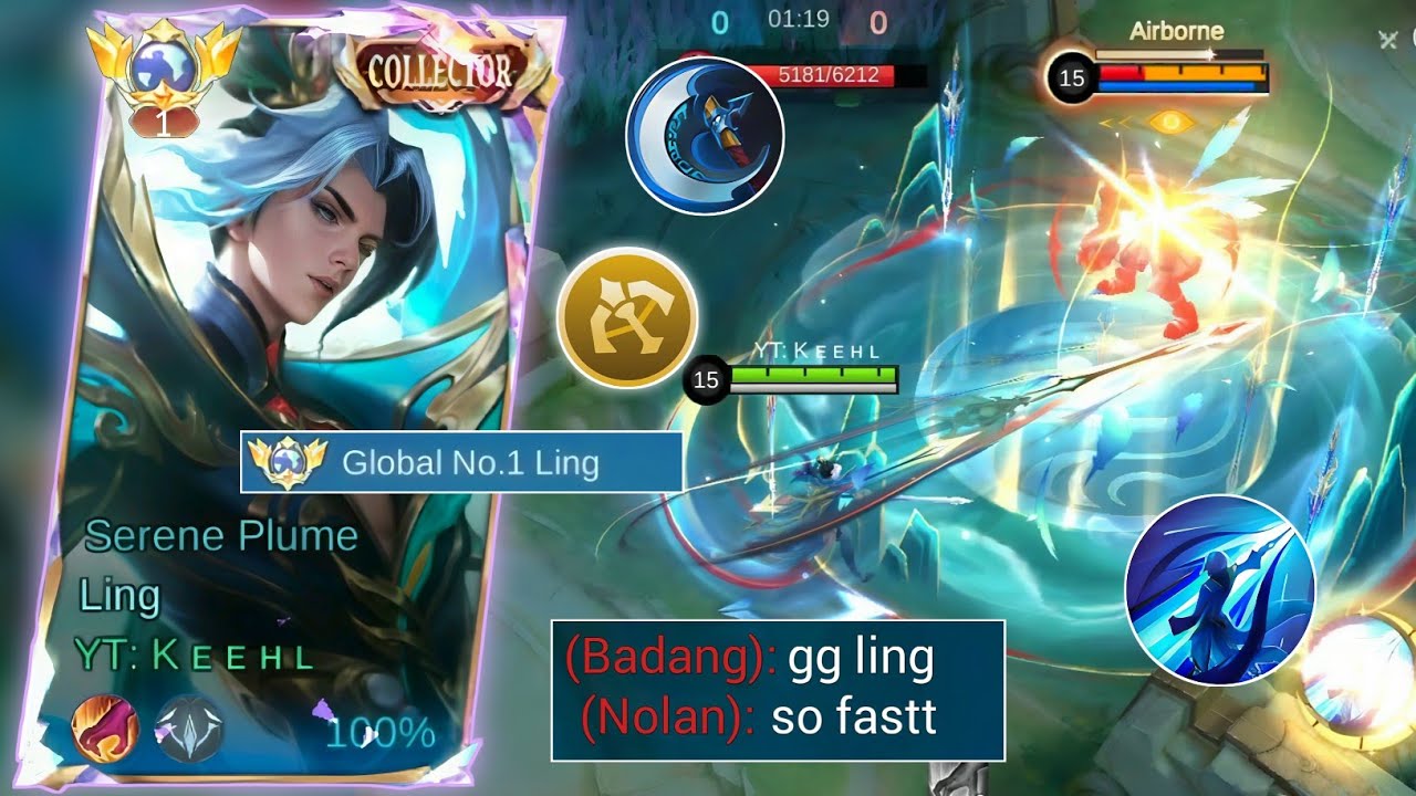 GLOBAL LING KEEHL IS BACK! TIME TO PUSH MMR AGAIN 😎 LING FAST HAND GAMEPLAY - MOBILE LEGENDS background