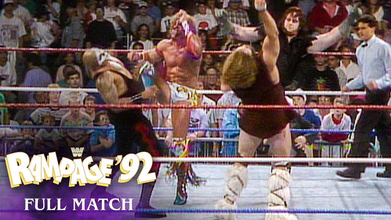 FULL MATCH: Undertaker & Ultimate Warrior vs. Berzerker & Papa Shango: Rampage 1992 background