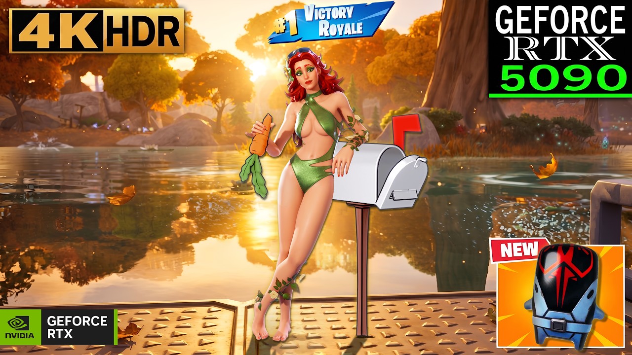 Fortnite (RTX 5090) Zero Build 4K Gameplay | Poison Ivy Skin - Chapter 7 Season 3 background