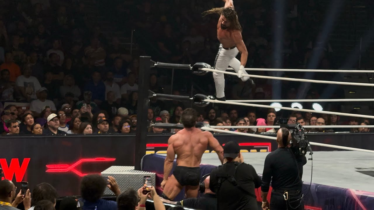 AEW Collision Andrade El Idolo vs Brian Cage full match background