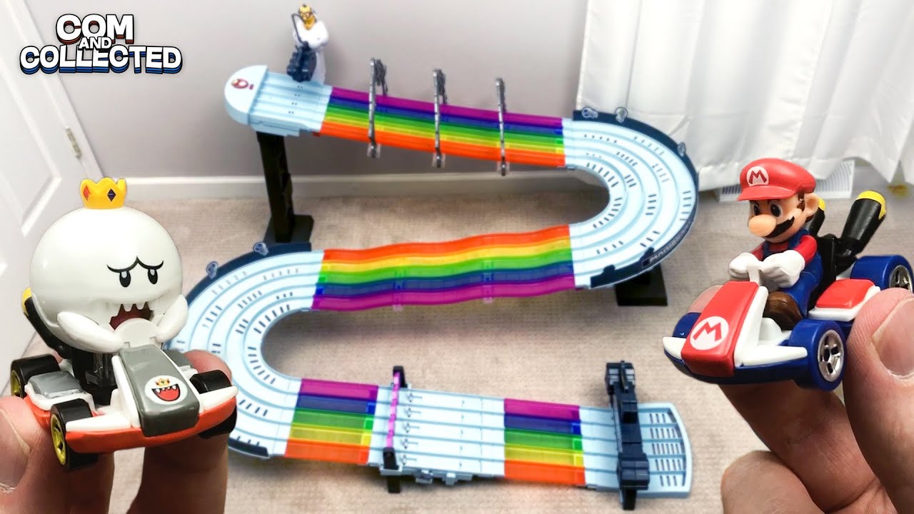 Hot Wheels Mario Kart RAINBOW ROAD (Review Unboxing Build & Track Test) + 2 Big Problems😬 background