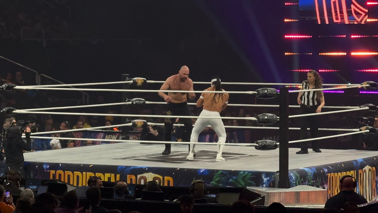 AEW Forbidden Door 2026 Jon Moxley vs Bandido for the AEW continental championship full match background