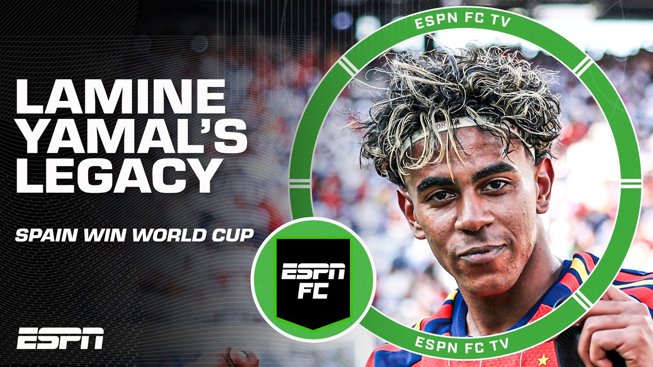 LAMINE YAMAL WINS HIS FIRST WORLD CUP ЁЯПЖ Spain vs. Argentina REACTION | ESPN FC background