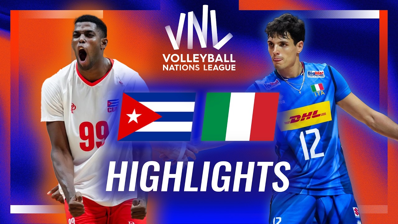 Cuba ๐จ๐บ vs. Italy ๐ฎ๐น - Highlights | Week 3 | Men's VNL 2026 background