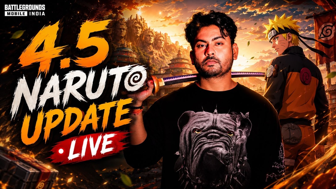 🔴LIVE - DYNAMO x BGMI 4.5 NARUTO UPDATE backdrop