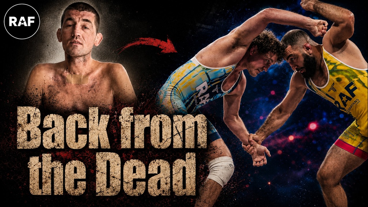 One year after dying four times - Ben Askren wrestles UFC champ Belal | RAF Wrestling background