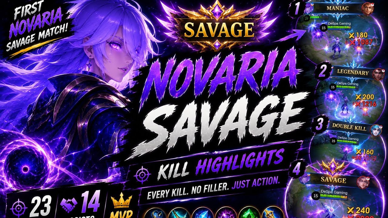 Every Kill From My First Novaria Savage ๐ | Kill Highlights background
