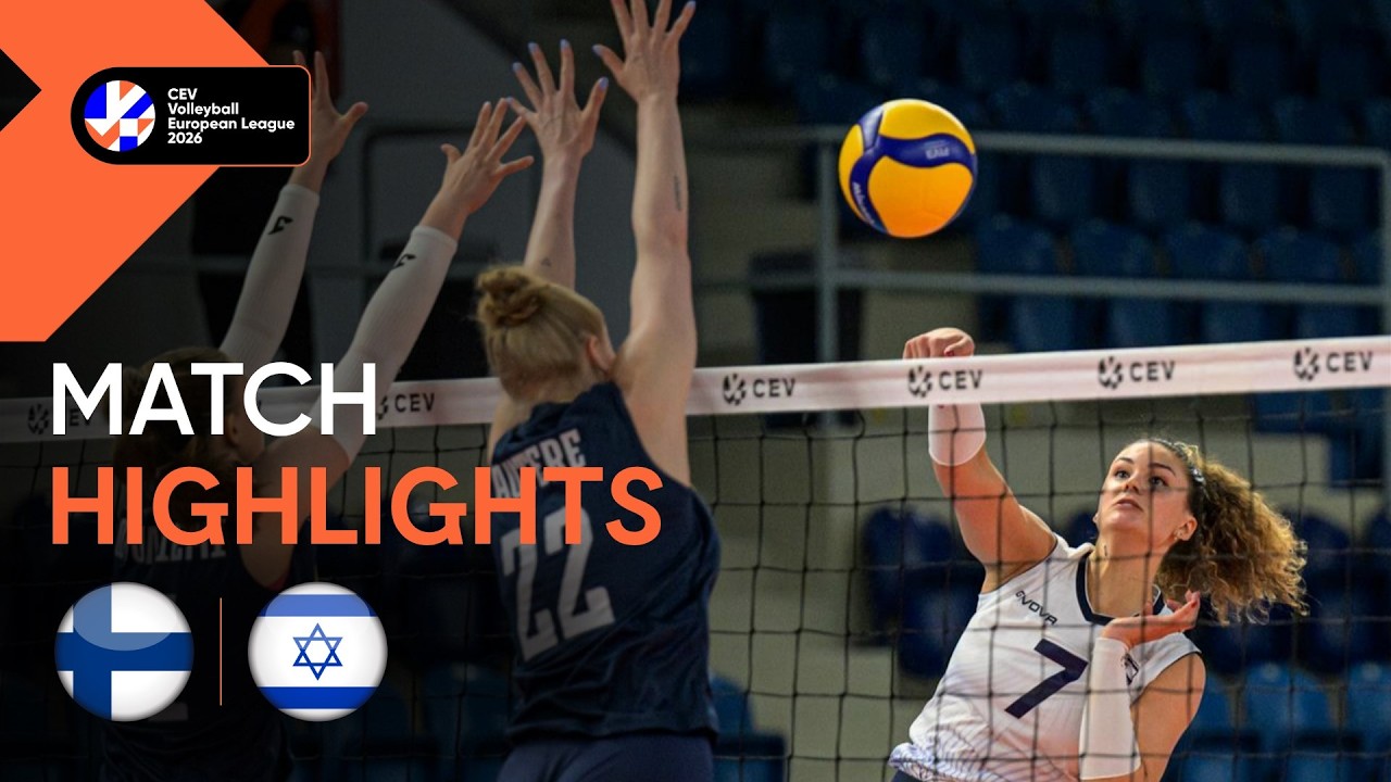 Highlights | Finland vs. Israel | CEV Volleyball European League 2026 | Women background