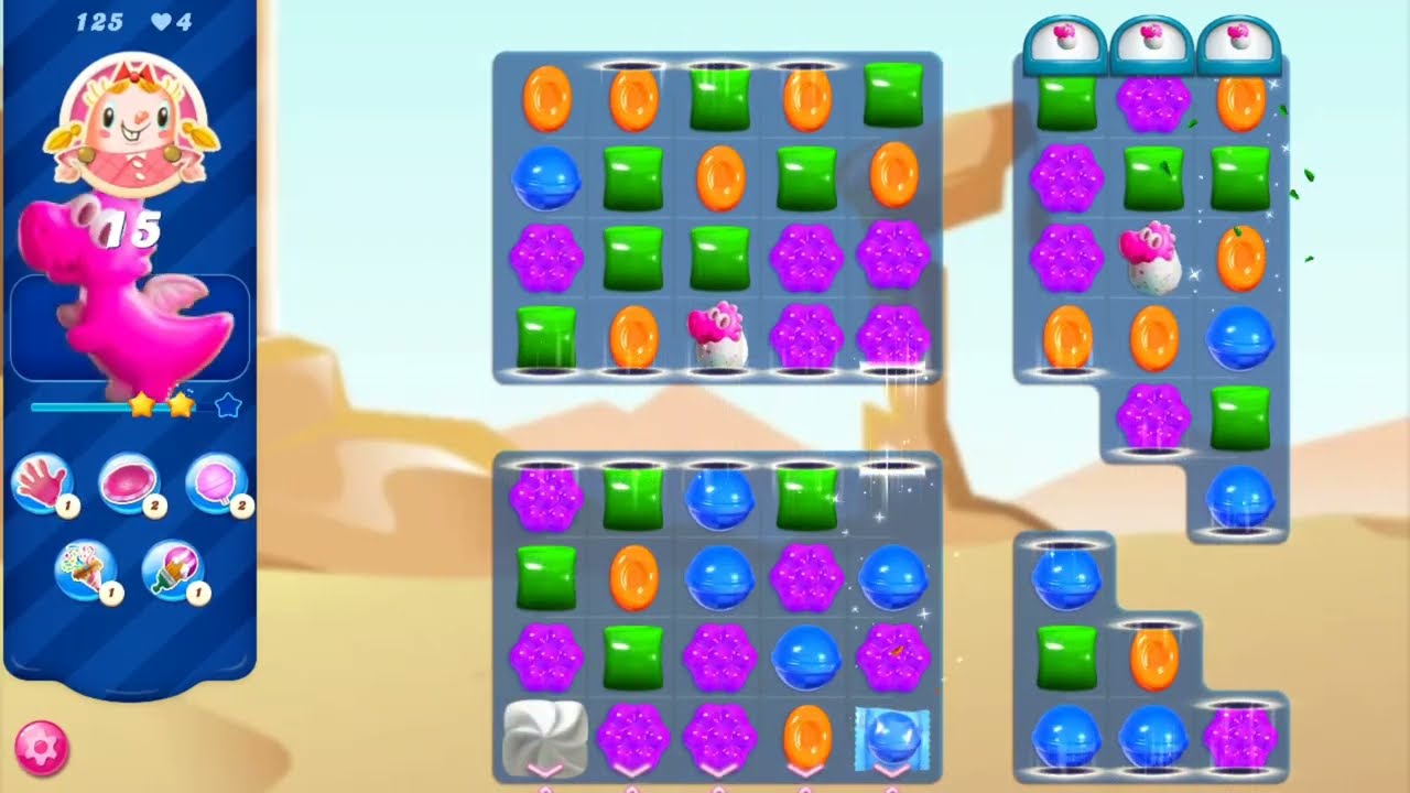 Candy Crush Saga Levels 121 to 125 background