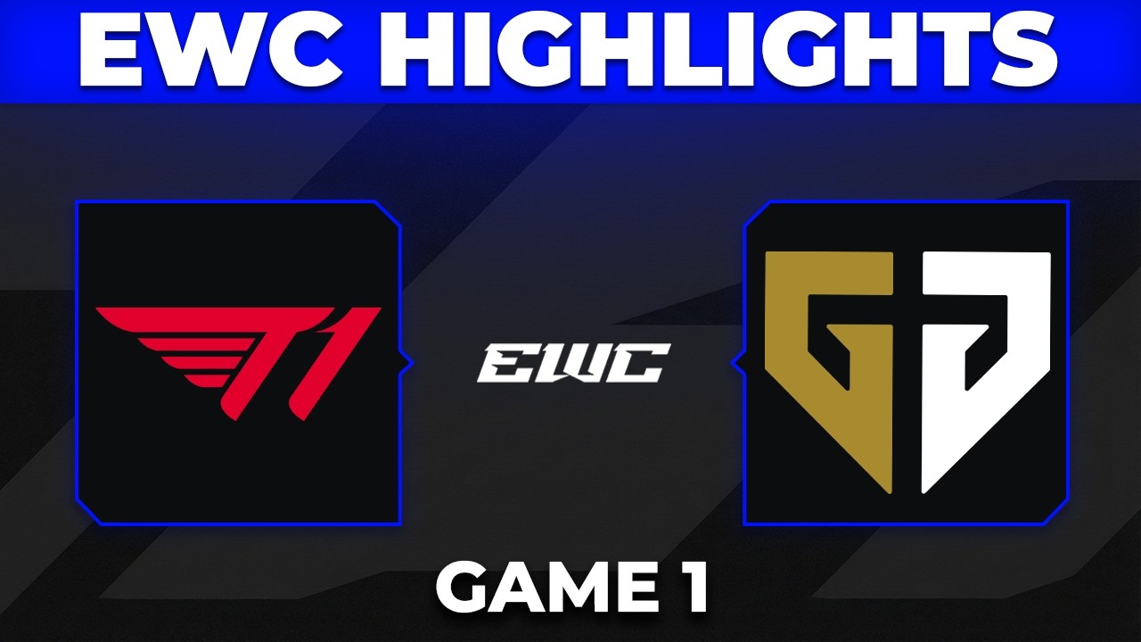 T1 vs GEN Game 1 Highlights | EWC 2026 3RD Place Match | T1 vs Gen.G background