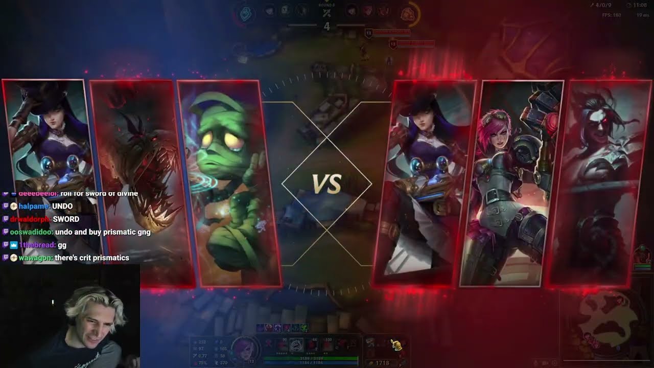 xQc Plays League of Legends with Jesse background
