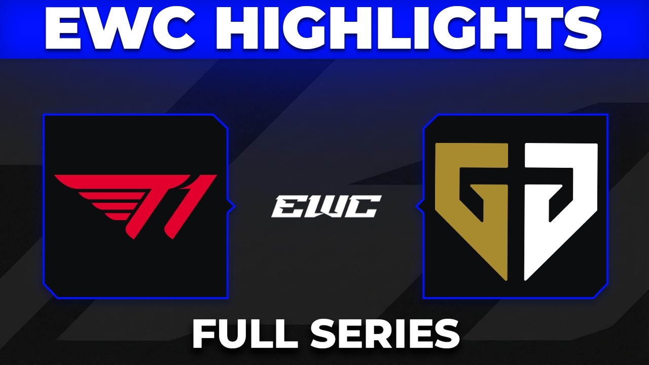 T1 vs GEN Highlights ALL GAMES | EWC 2026 3RD Place Match | T1 vs Gen.G background