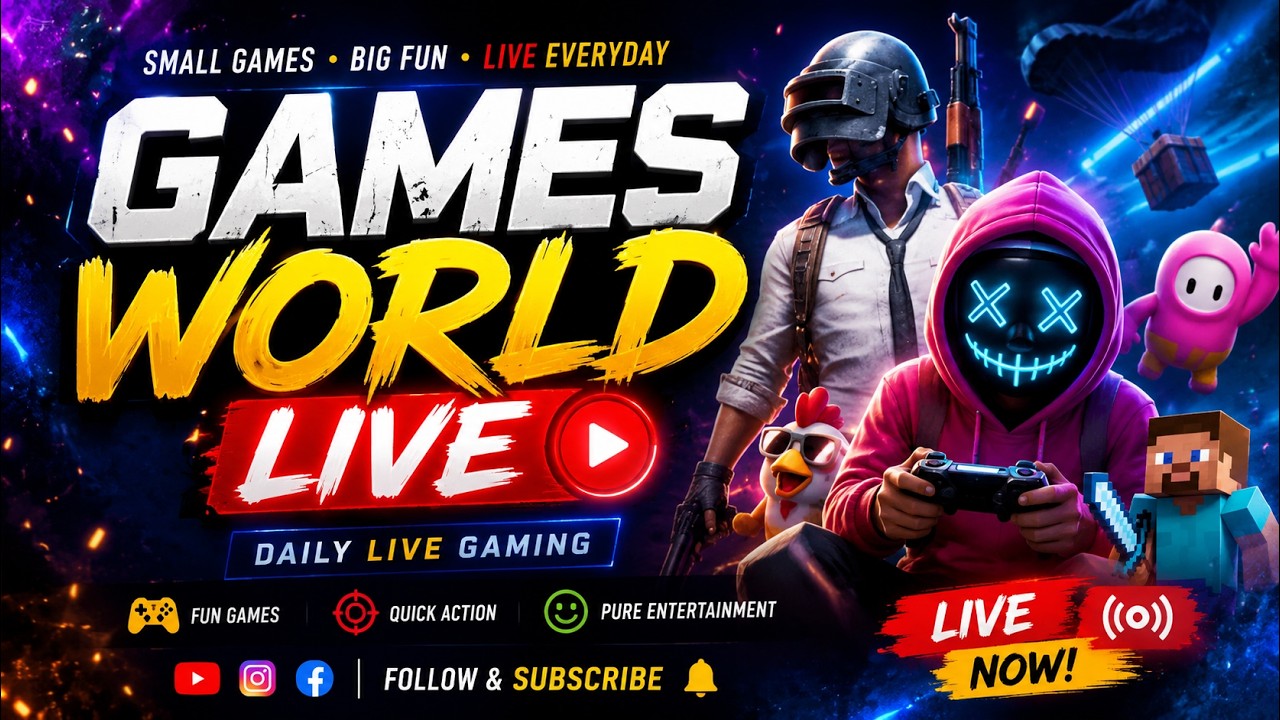 🔴 LIVE | Top 100 Mini Games Marathon 🎮 Fun Gameplay With Viewers | Games World Live background