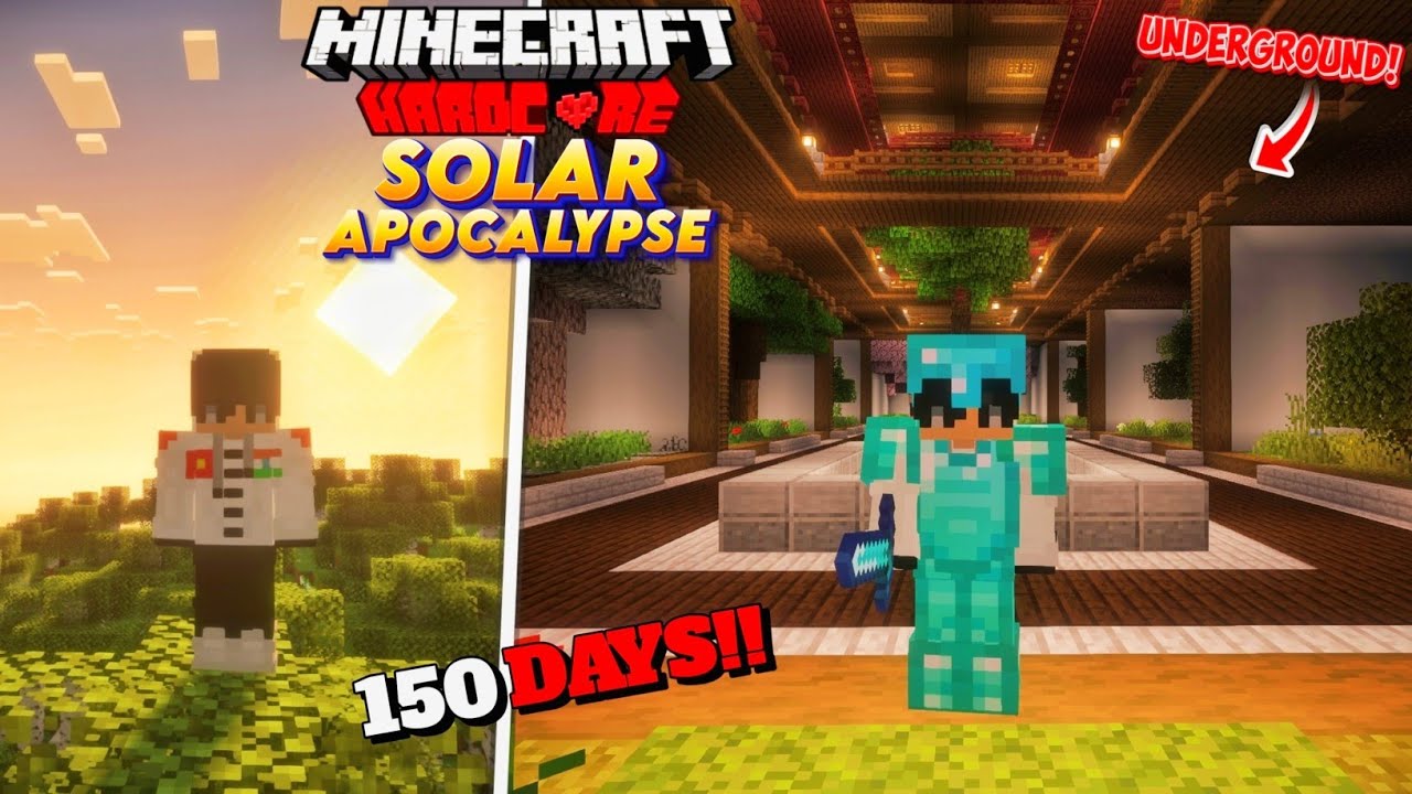 I Spend 150 Days in Solar Apocalypse World in Minecraft Hardcore... background