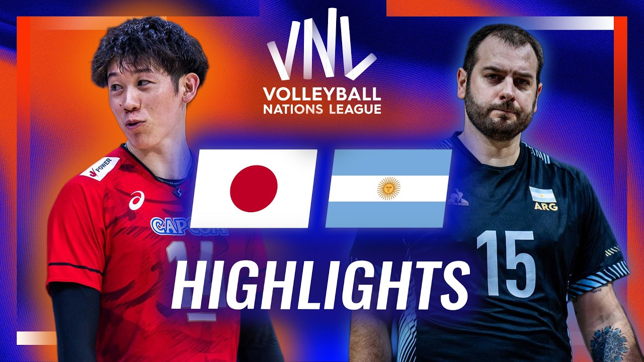 Japan ๐ฏ๐ต vs. Argentina ๐ฆ๐ท - Highlights | Week 3 | Men's VNL 2026 background