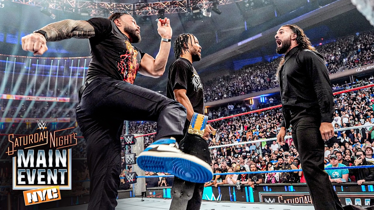 Roman Reigns and Jalen Brunson shut down Seth Rollins and Tyrese Haliburton: SNME highlights background